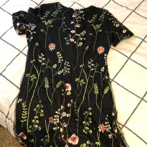 Roolee Black Embroidered Dress